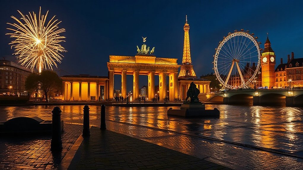 brandenburg eiffel big ben fireworks