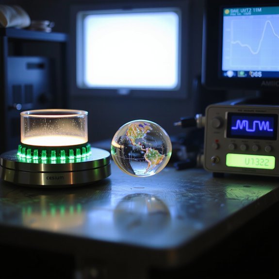 cesium defined global atomic time