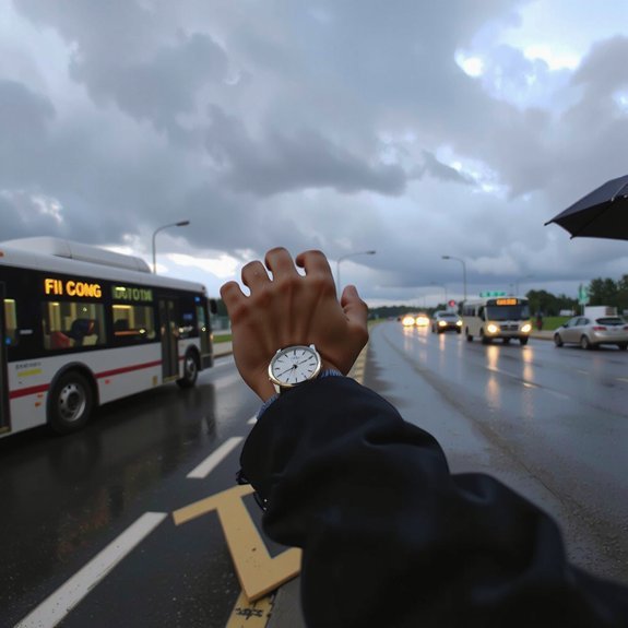 evening commute light sprinkles