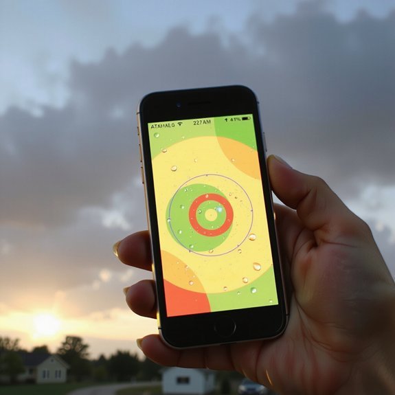 hourly radar pinpoints rain