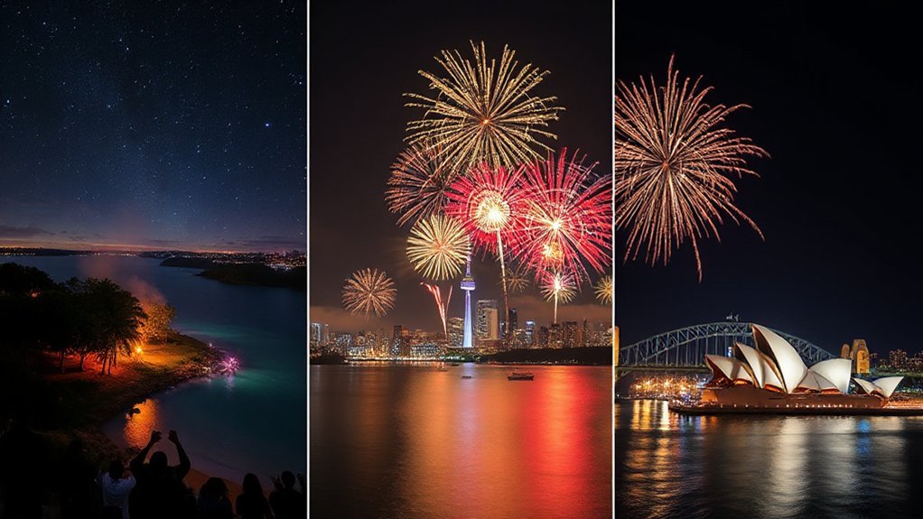 kiritimati auckland sydney fireworks