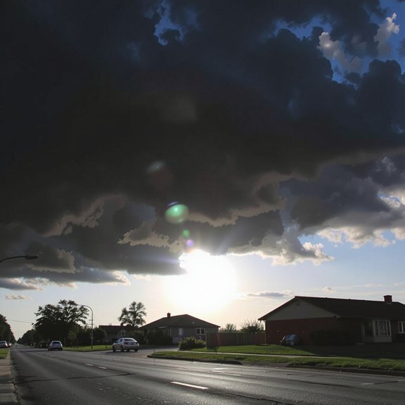 late afternoon passing showers