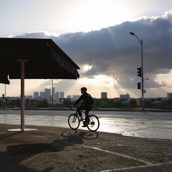 late night wnw scattered showers