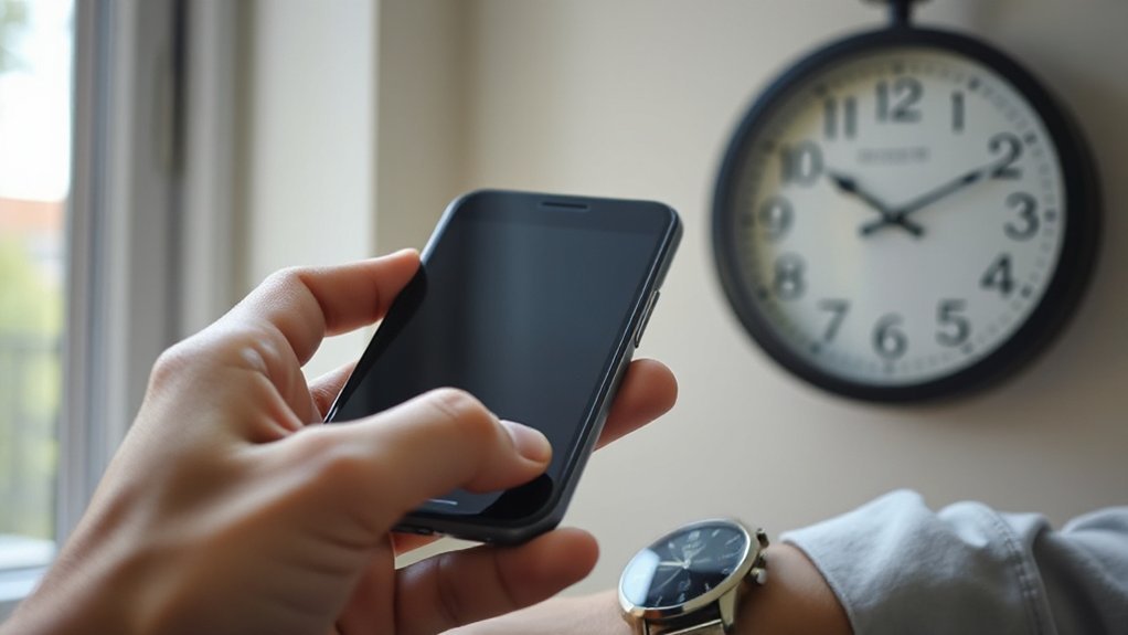 phone showing incorrect time