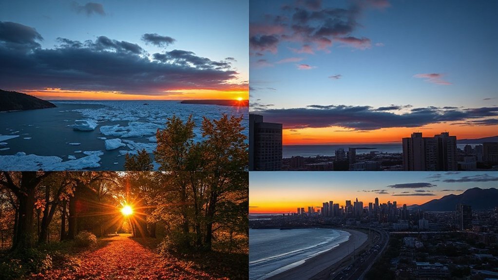 summer twilight winter night